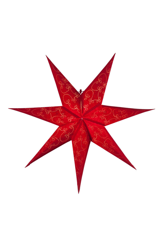 Großer, roter 7-zackiger Papierstern von Star Trading
