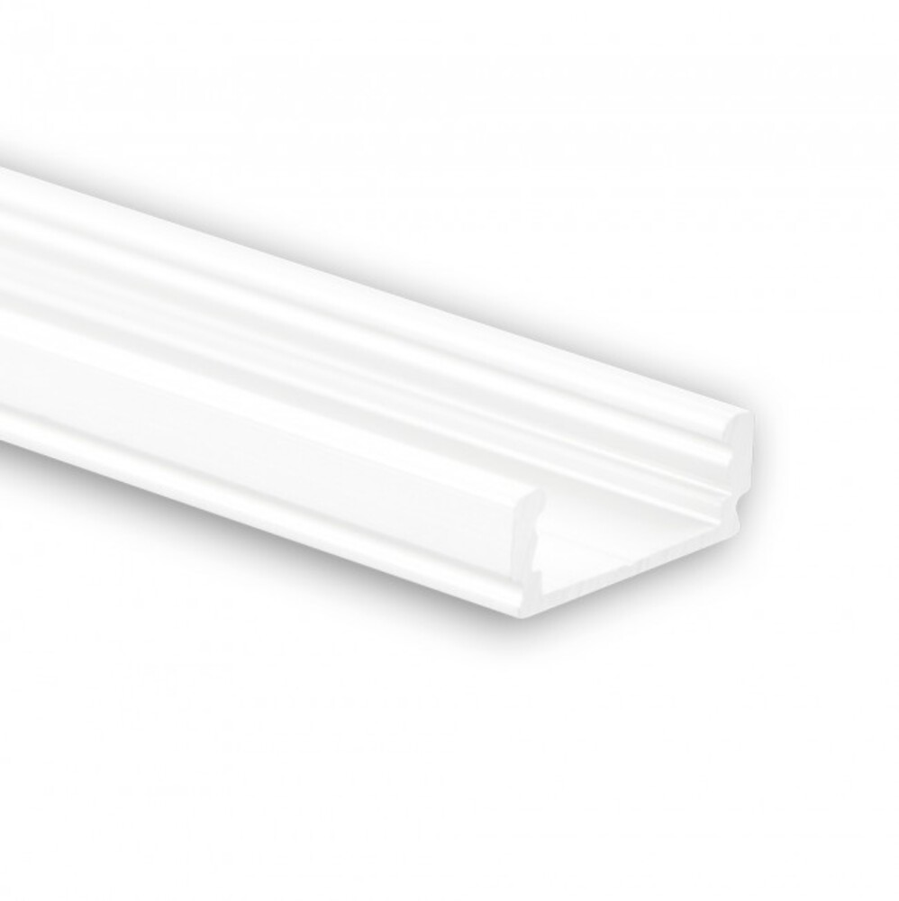 Stilvolles weißes LED Profil von GALAXY profiles mit einer Länge von 200 cm für LED Stripes bis max 12 mm