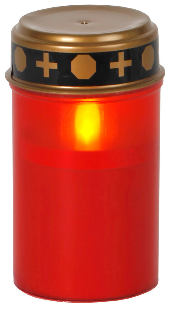 Rotes Grablicht mit LED von Star Trading - etwa 12x7 cm groß und inklusive Timer
