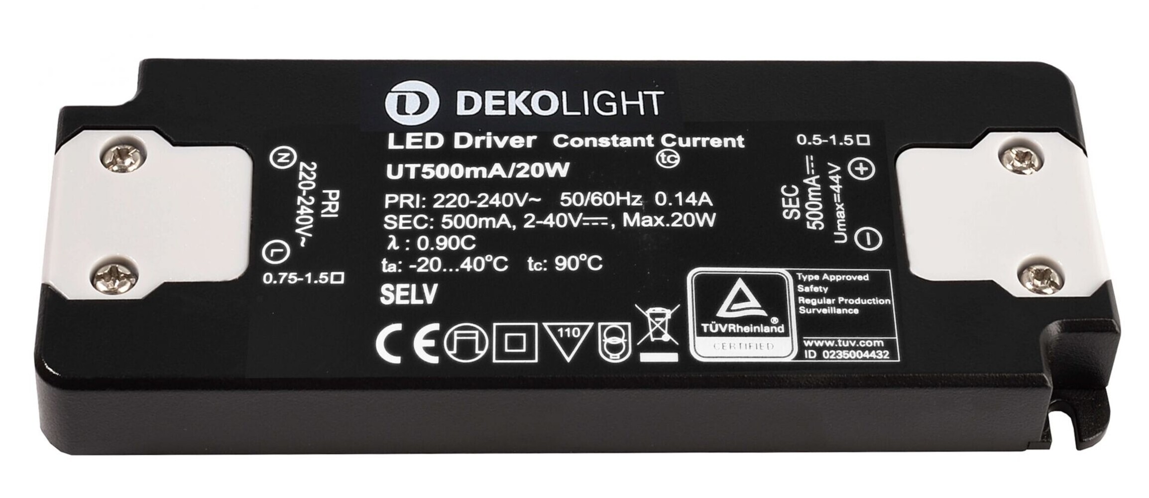 Hochwertiges LED-Netzgerät von Deko-Light in schlanker, flacher Ausführung