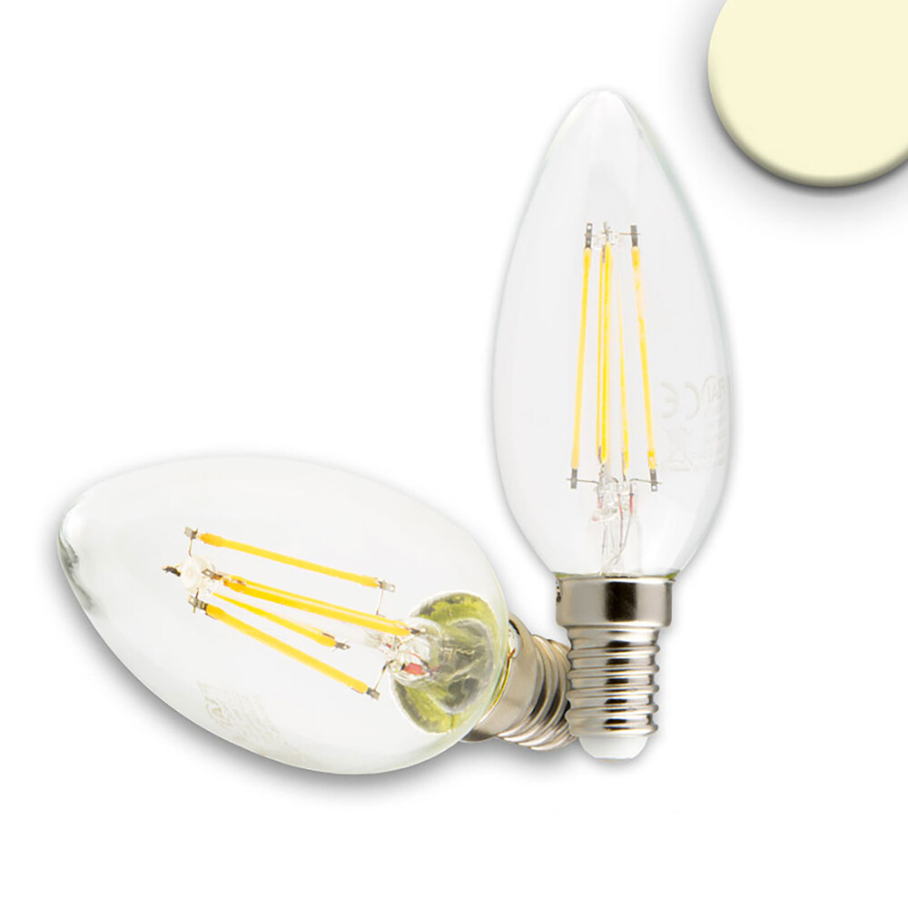 Glanzvolles, klares Isoled LED-Leuchtmittel mit warmer, weißer Lichtemission und dimmbarer Funktion