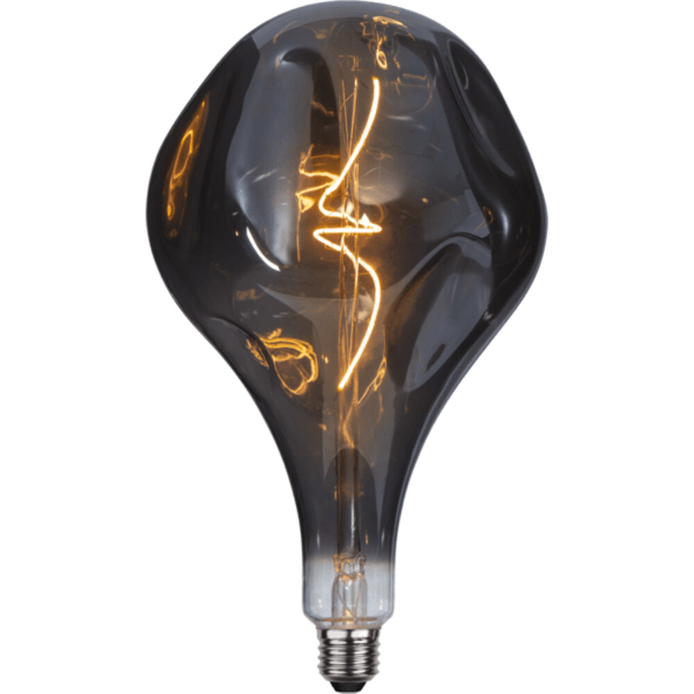 Hochwertige Designkugel-LED-Leuchtmittel von Star Trading mit warmem Licht und Industrie-Rauchglas-Optik