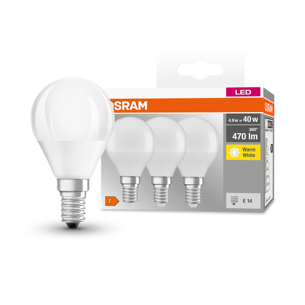 Hochwertiges, energiesparendes OSRAM LED-Leuchtmittel mit warmweißer Beleuchtung