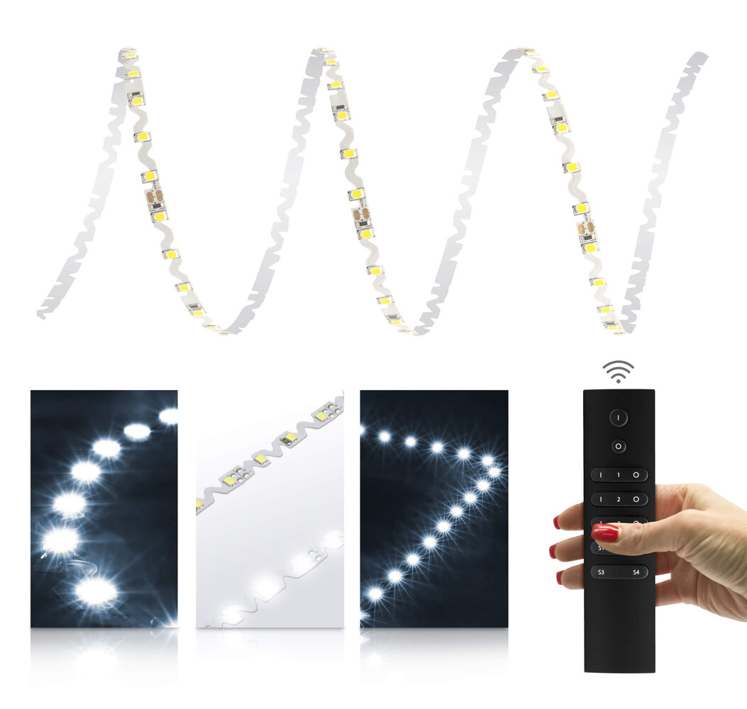 Hochwertiger LED Streifen von LED Universum, Premium-Qualität, kaltweißes Licht, ideal für Smart Home Set