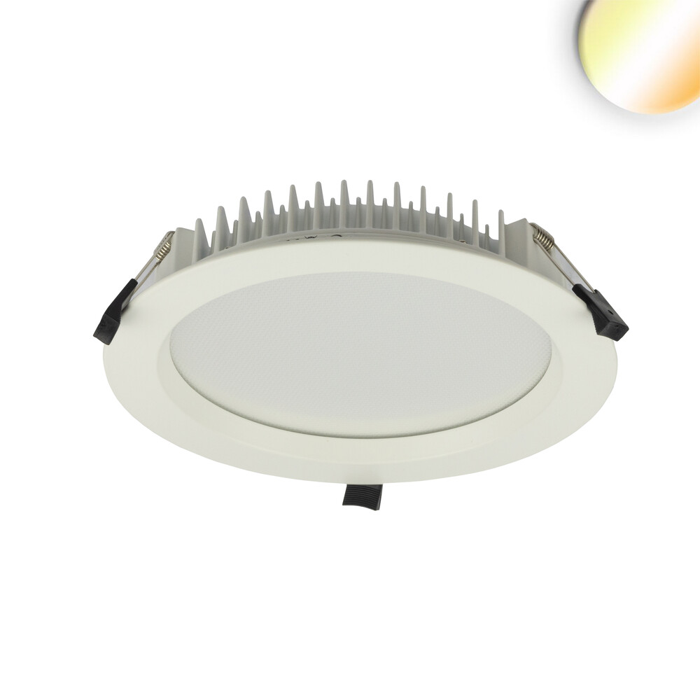 Blendungsreduziertes und dimmbares LED Downlight in rundem Design von Isoled