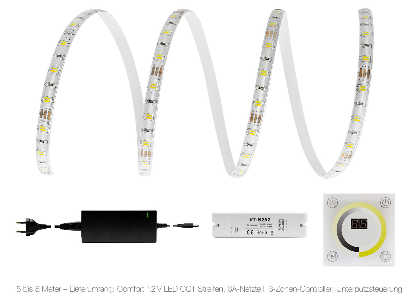 Hochwertiger LED Streifen von LED Universum mit optimaler Beleuchtung und geradlinigem Design