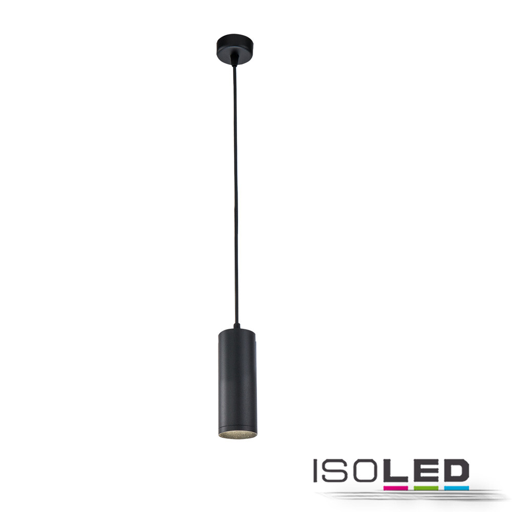 Schwarze, runde Pendelleuchte von ISOLED, exklusiv ohne Leuchtmittel