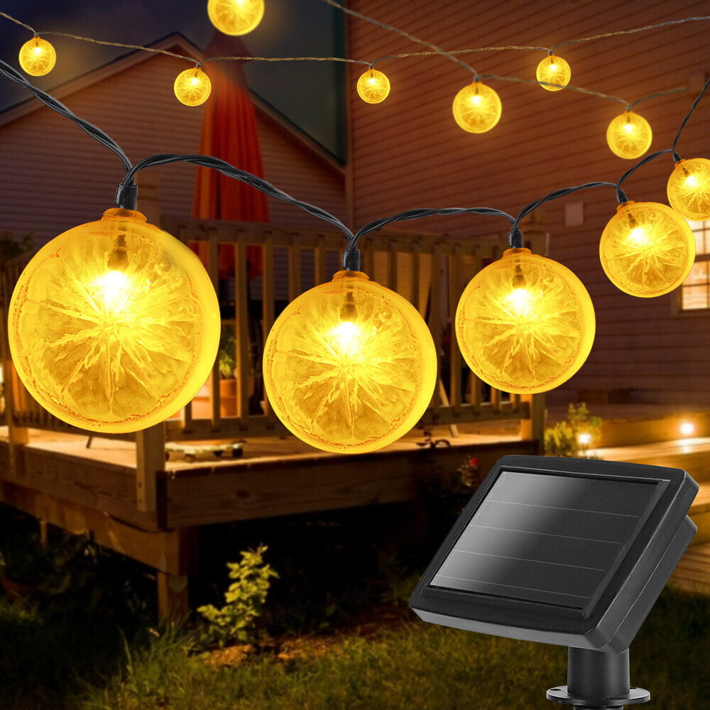 Wundervolle Lichterkette mit Zitronenlampe von LED Universum, ein Highlight für jede Party