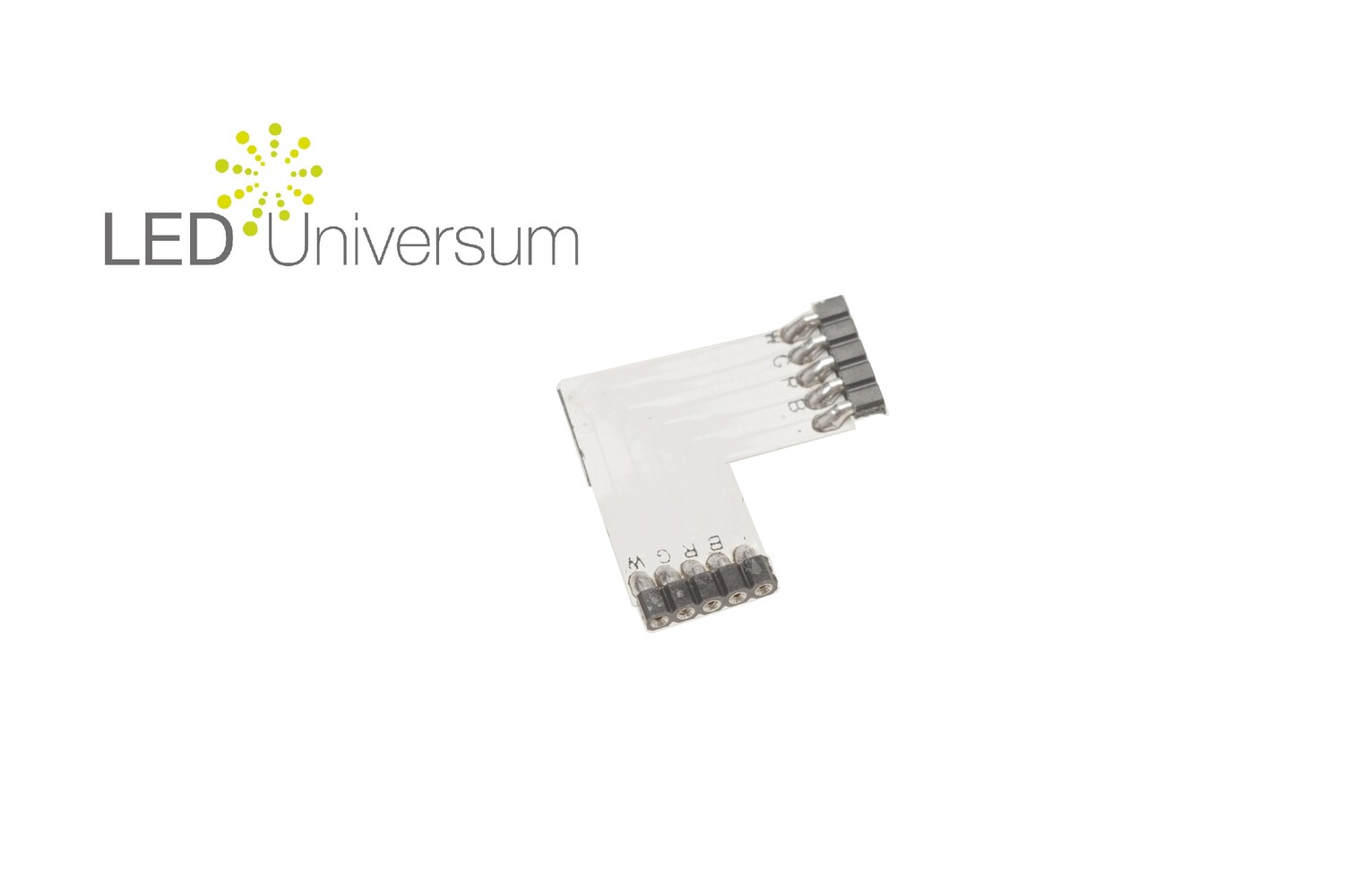 Effizienter 5-poliger LED-Streifen Verbinder von LED Universum im eleganten Weiß