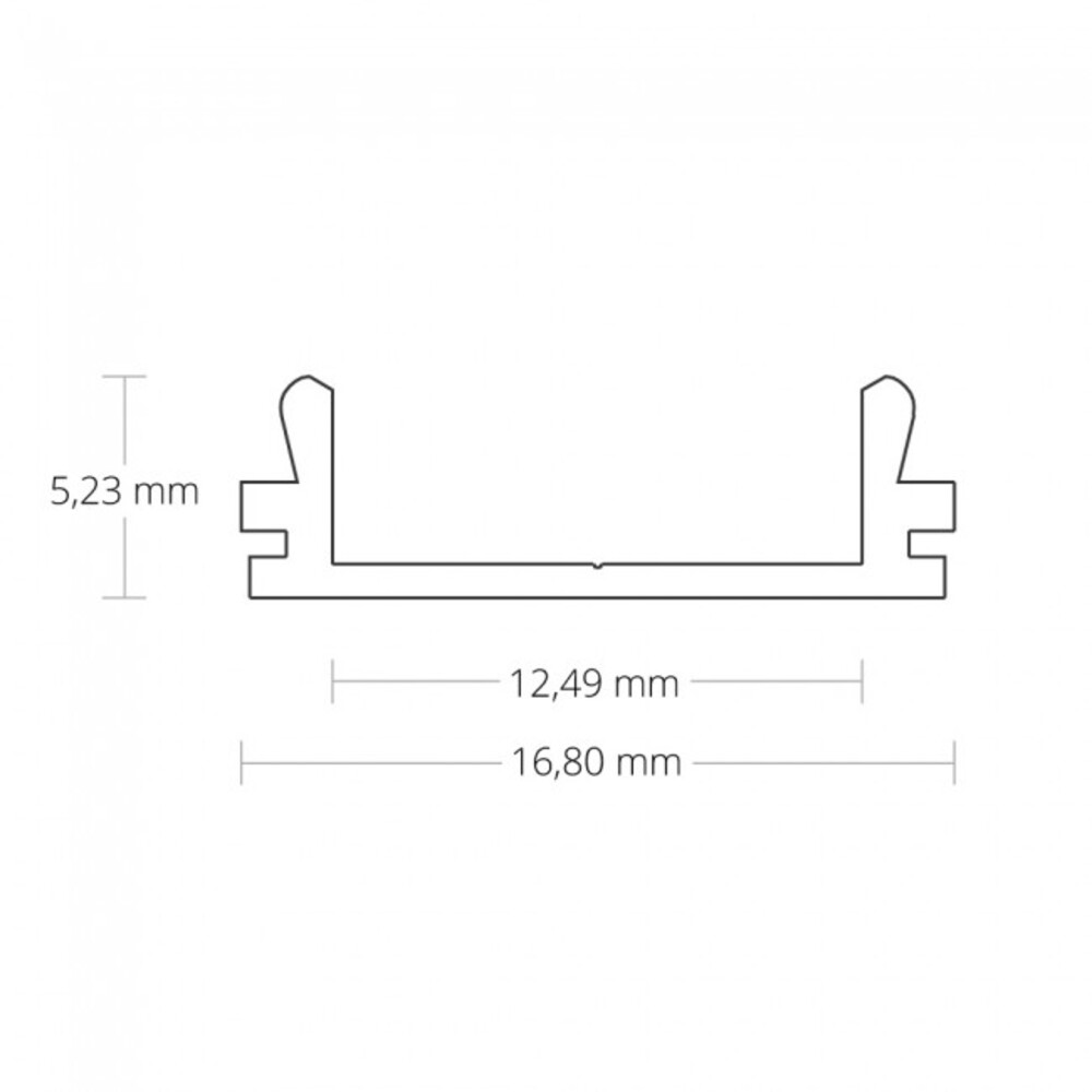 Hochwertiges ultraflaches LED-Profil der Marke GALAXY profiles, für LED Stripes bis maximal 12 mm