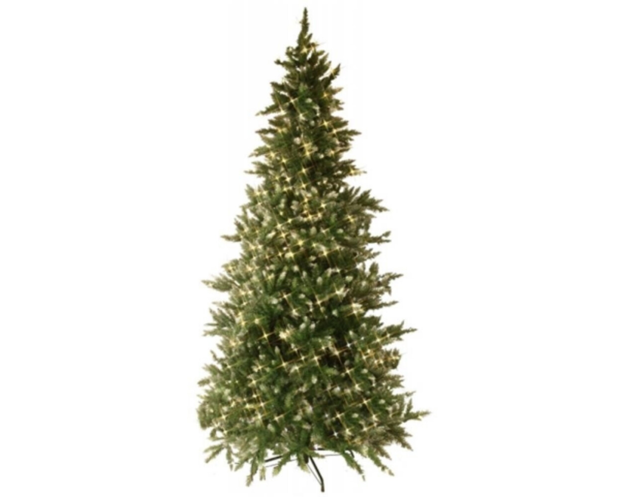 Leuchtender grüner Weihnachtsbaum mit warmweißen LED-Lichtern von Star Trading