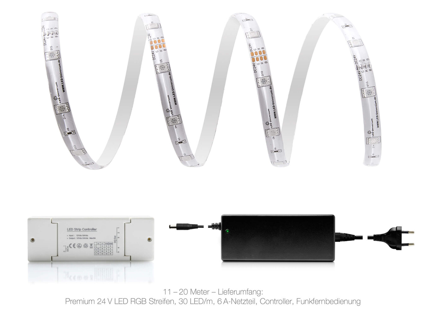 Hochwertiger LED Streifen von LED Universum mit Smart Home Funktion