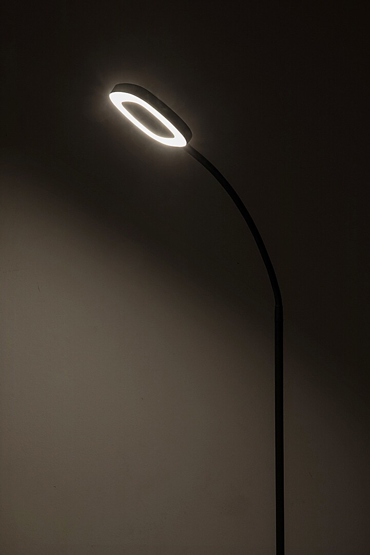 LED Stehlampe Rader 74004, 11W, 3000K, 570lm, Metall, schwarz-weiß, warmweiß, Modern, dimmbar, 133cm