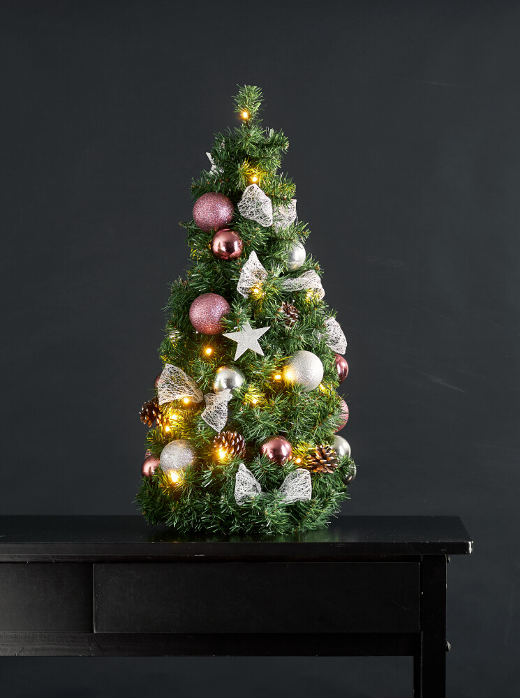 Weihnachtsbaum "NOEL" Kunststoff, grün, rund, 2,688W, warmweiß, ø340mm, 410861