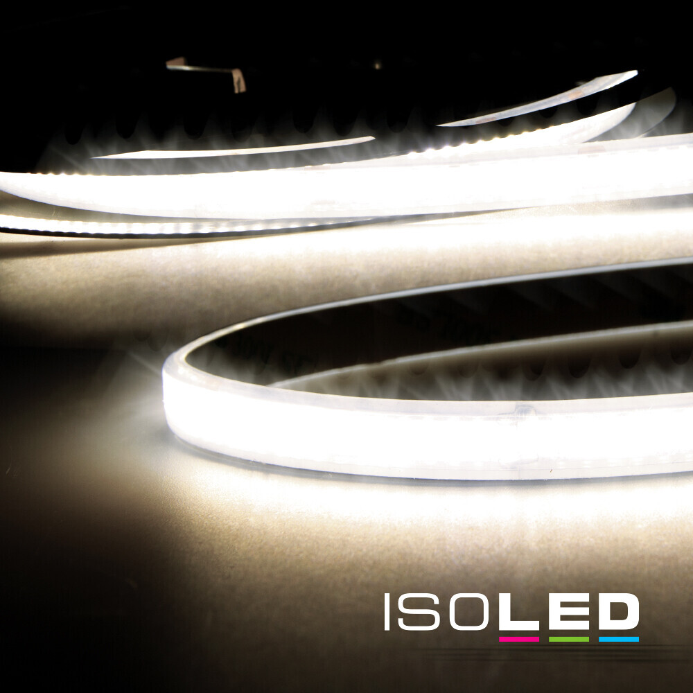 Abbildung des neutralweißen LED-Streifens von Isoled mit hoher Farbwiedergabe und Wasserschutz