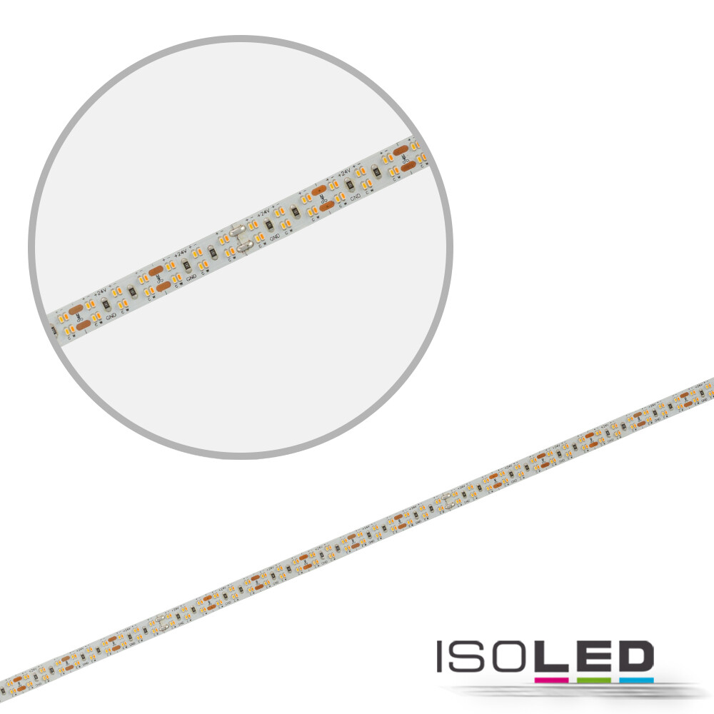 hochwertiger LED Streifen der Marke Isoled mit weißer dynamischer Beleuchtung und IP20 Schutzart
