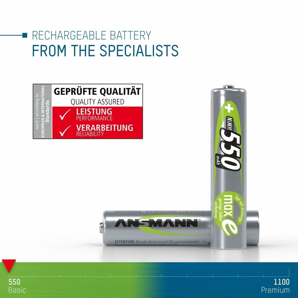 Hochwertige AAA Batterien von Ansmann für verschiedenste Geräte