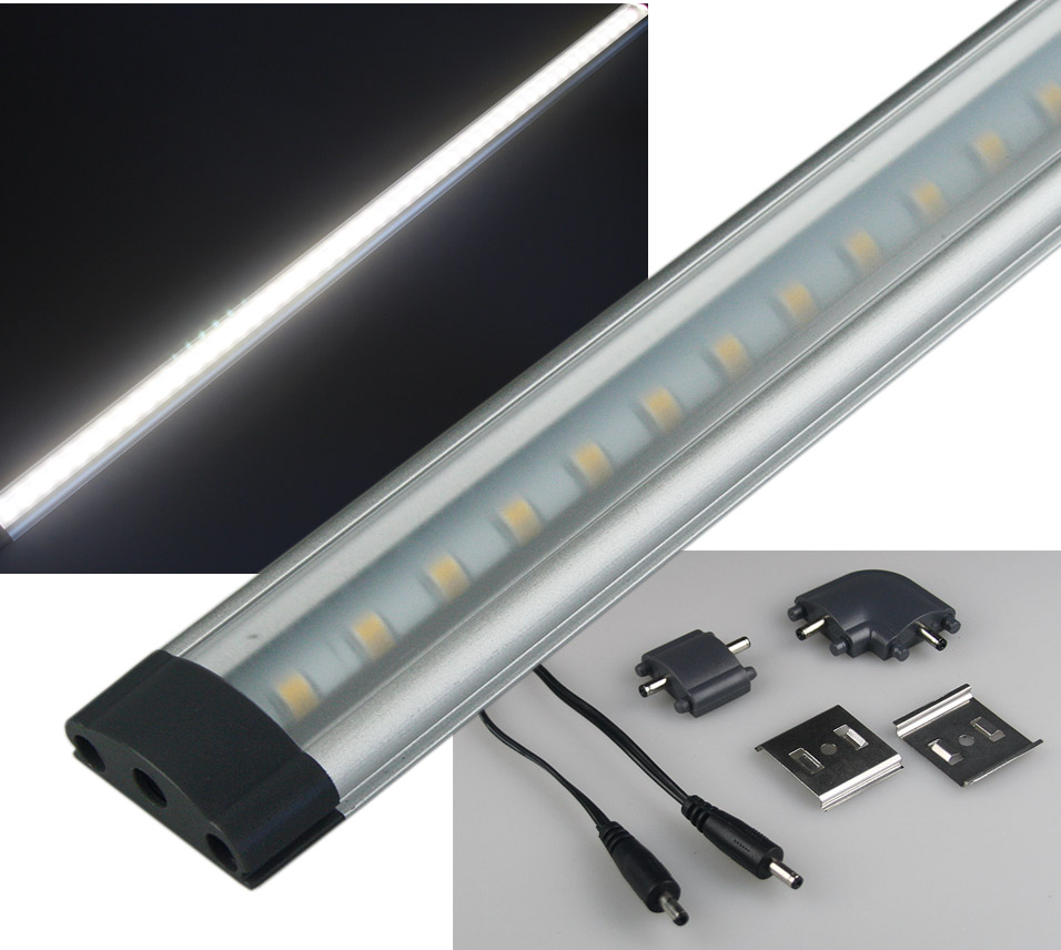 LED Unterbauleuchte "CT-FL80" 80cm, 680lm, 9 Watt, 4200K / tageslicht weiß
