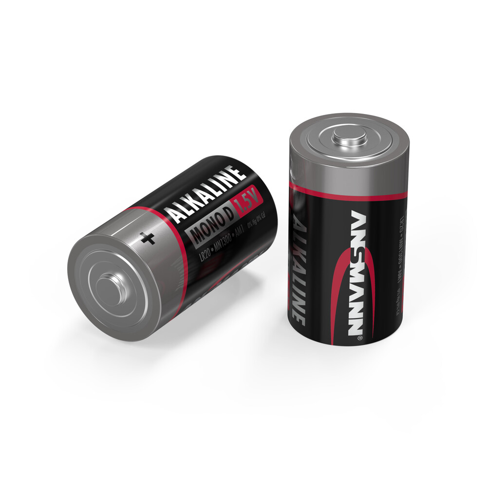 Diese robusten Ansmann Typ D Batterien sind ideal für den langfristigen Gebrauch, leistungsstark und zuverlässig.