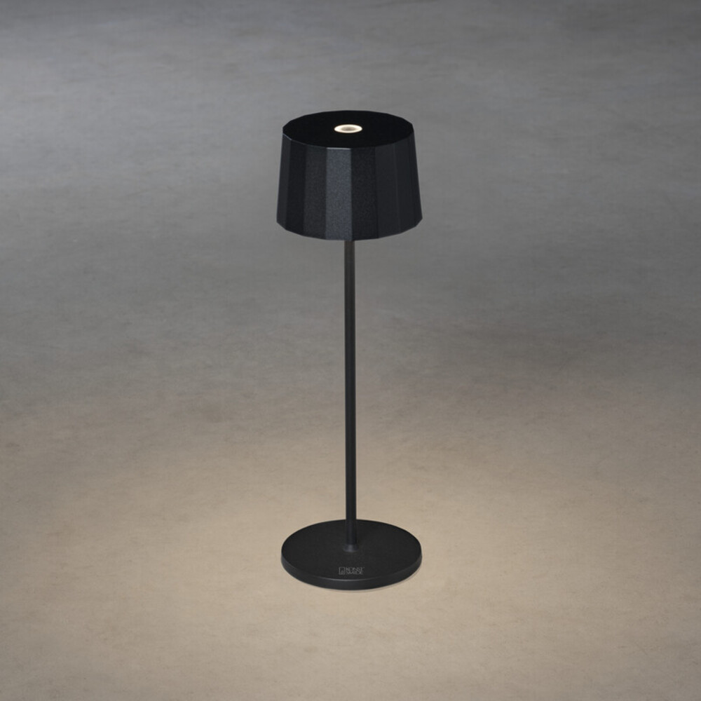 Stilvolle LED Tischleuchte in Schwarz von Konstsmide