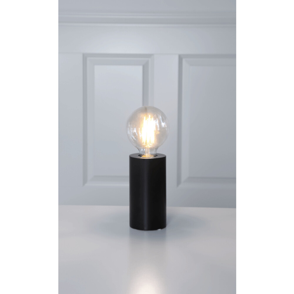 Elegante Stehlampe in Schwarz von Star Trading mit praktischem E27-Schalter