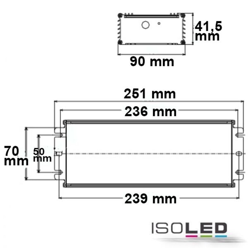 Hochwertiges LED Netzteil der Marke Isoled mit ausgezeichnetem IP67-Schutz