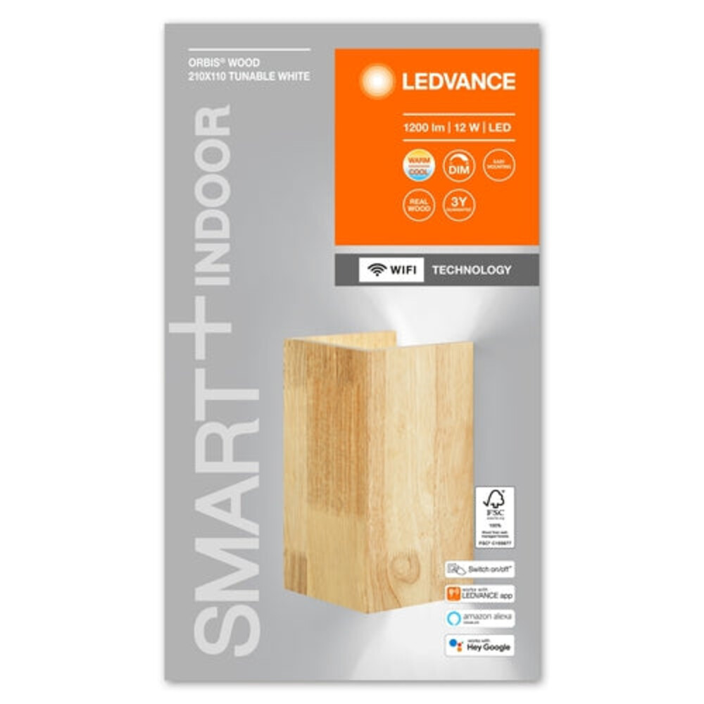 Stilvolle LEDVANCE Wandleuchte im modernen Wood Design für ein ansprechendes Lichtambiente