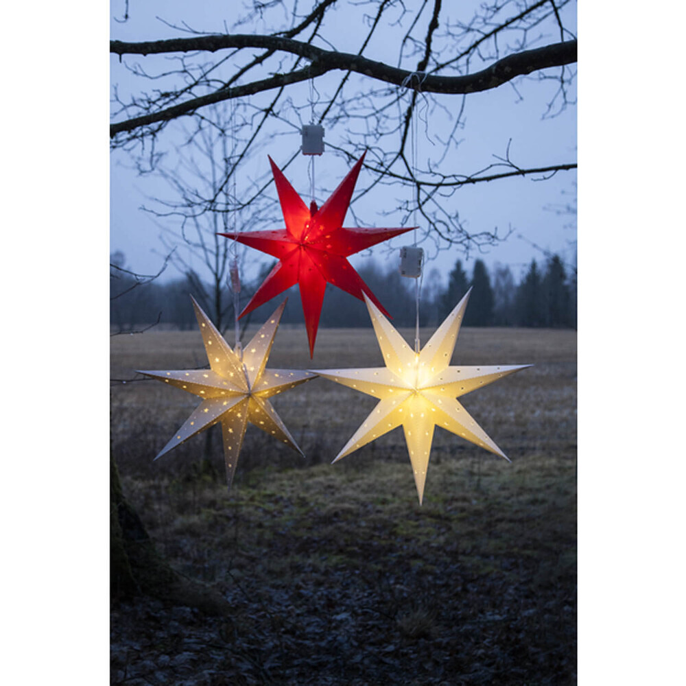Wunderschöner 60 cm großer, roter LED Outdoor Stern von der Marke Star Trading