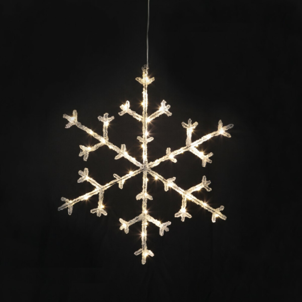 Detailreiche LED-Acryl-Schneeflocke-Silhouette von Star Trading