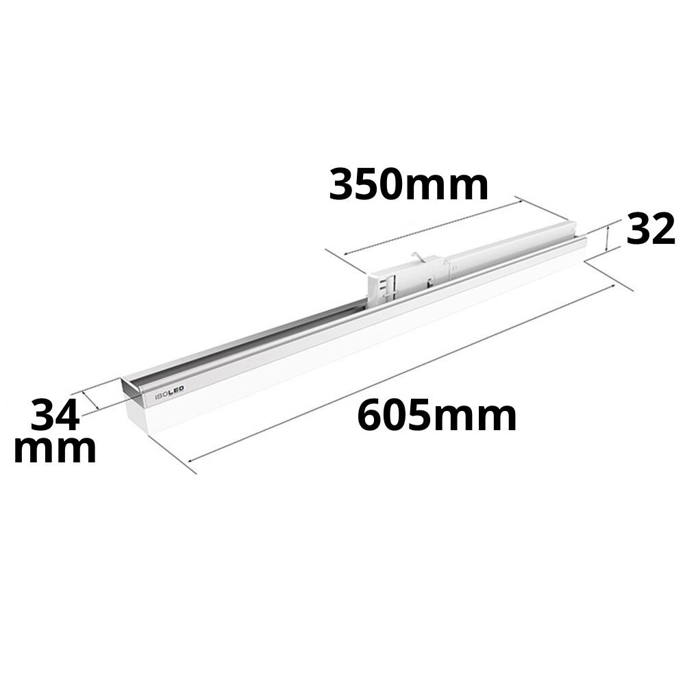 Moderne weiße Linearleuchte mit 600mm Länge von Isoled