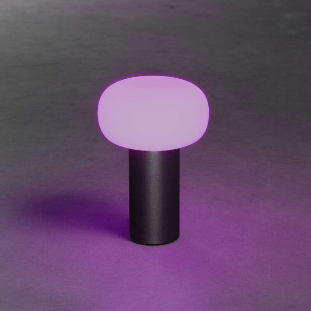 Hochwertige schwarze Tischlampe mit dimmbarer RGB-Beleuchtung von Konstsmide
