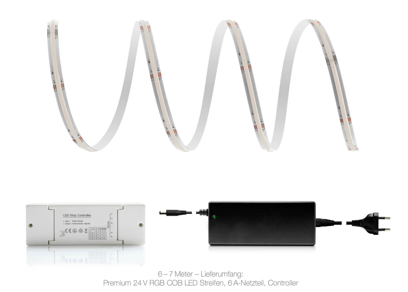 Hochwertige Premium 24V RGB COB LED Streifen von LED Universum für ein farbenfrohes Smart Home