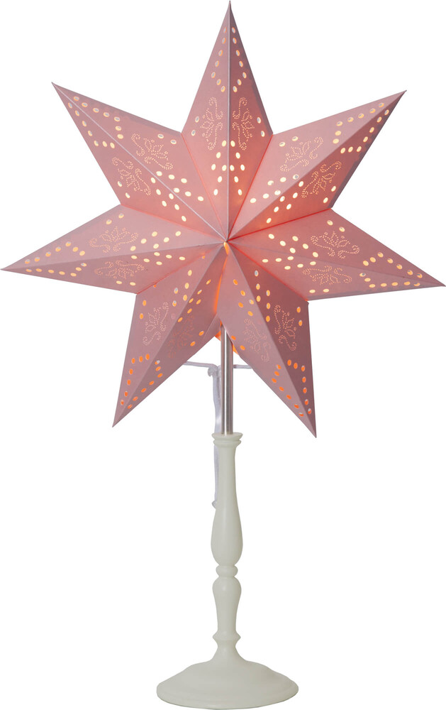 Rosa romantische MiniStar Holz- und Papier-Stehlampe von Star Trading