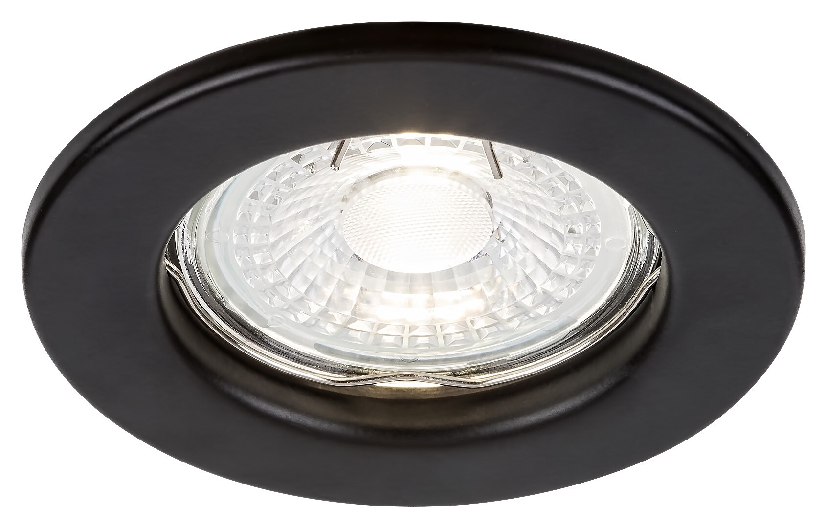 Deckenstrahler 1 Spot Relightspot 2151, GU5.3, Metall, schwarz, rund, Einbau, Minimal, IP20, ø80mm