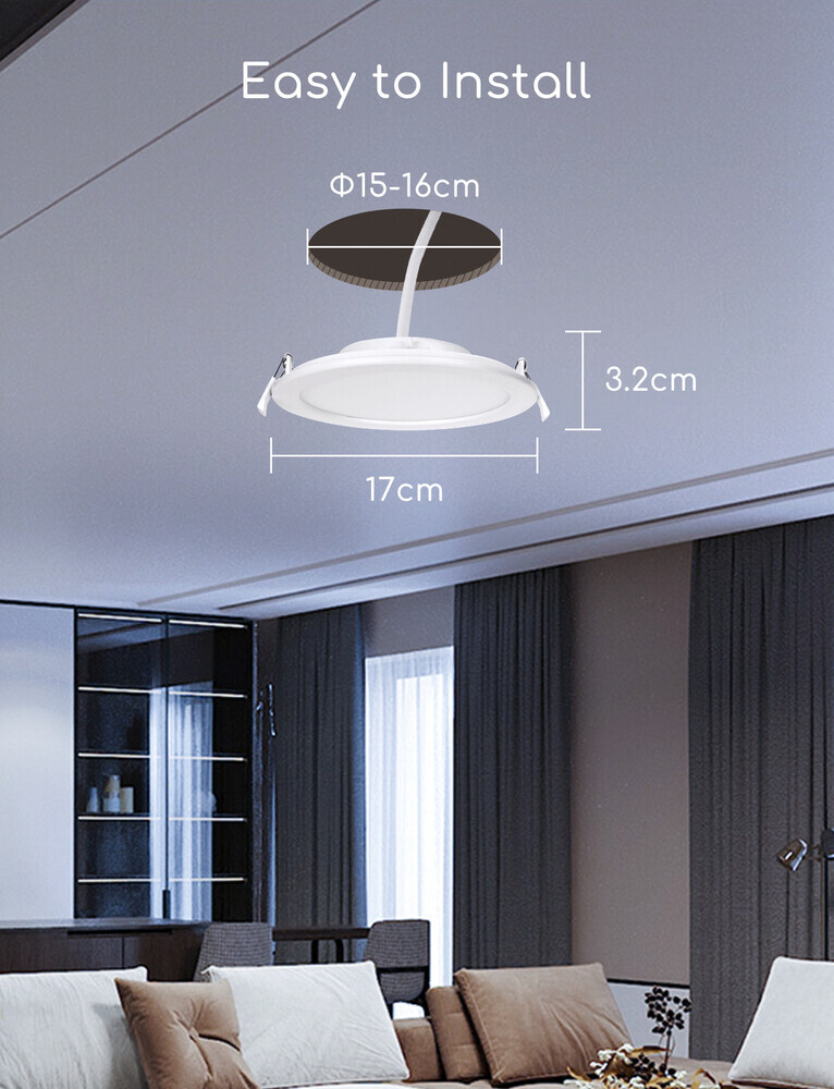 Hochwertiges LED Panel von LED Universum mit Smart Home-Option und variabler Farbtemperatur