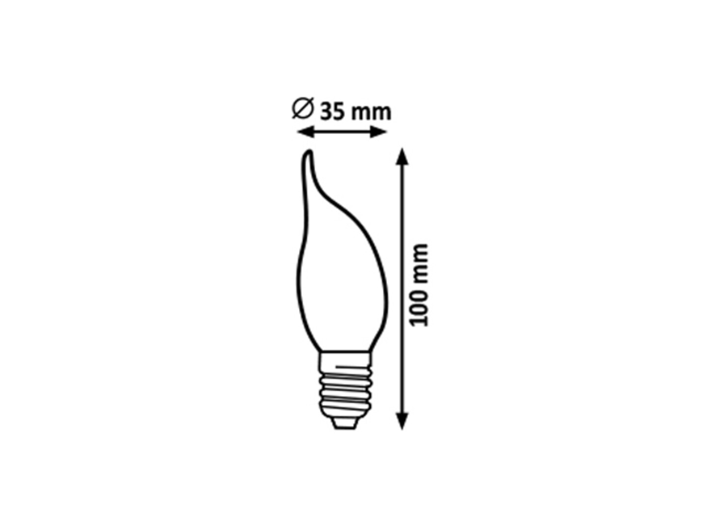 Filament Leuchtmittel 1656, E14, 4,2W, 4000K, 380lm, neutralweiß, ø35mm