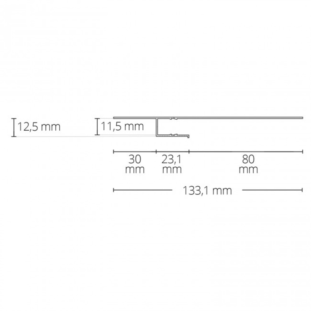 Detailliertes Bild eines GALAXY profiles LED Profil in strahlendem Weiß