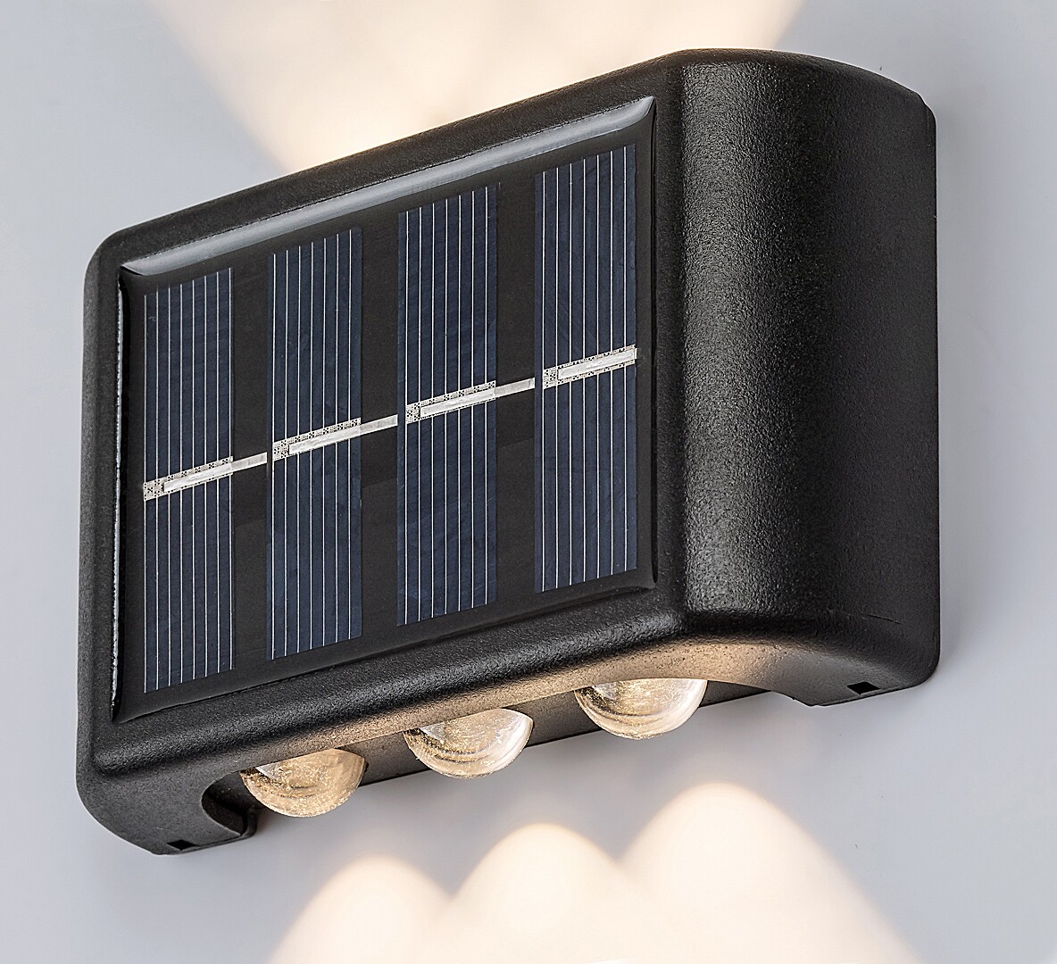 Solarleuchte Kangton 77024, 1,2W, 3000K, 8lm, Kunststoff, schwarz, warmweiß, 9cm