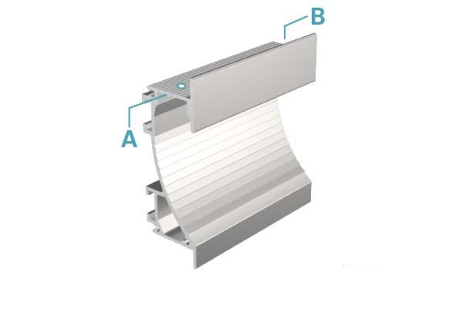 LED-Profil von Deko-Light in silber matt, eloxiert und ideal für 14mm LED-Stripes