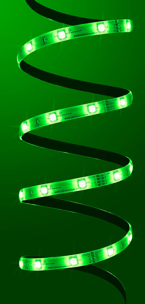 hochwertiger, farbenfroher LED Streifen von LED Universum mit hoher Leistung
