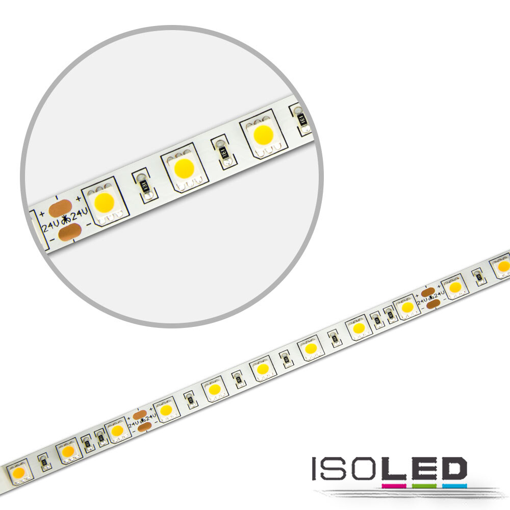 Heller, flexibler Isoled LED Streifen mit warmweißer Lichtfarbe