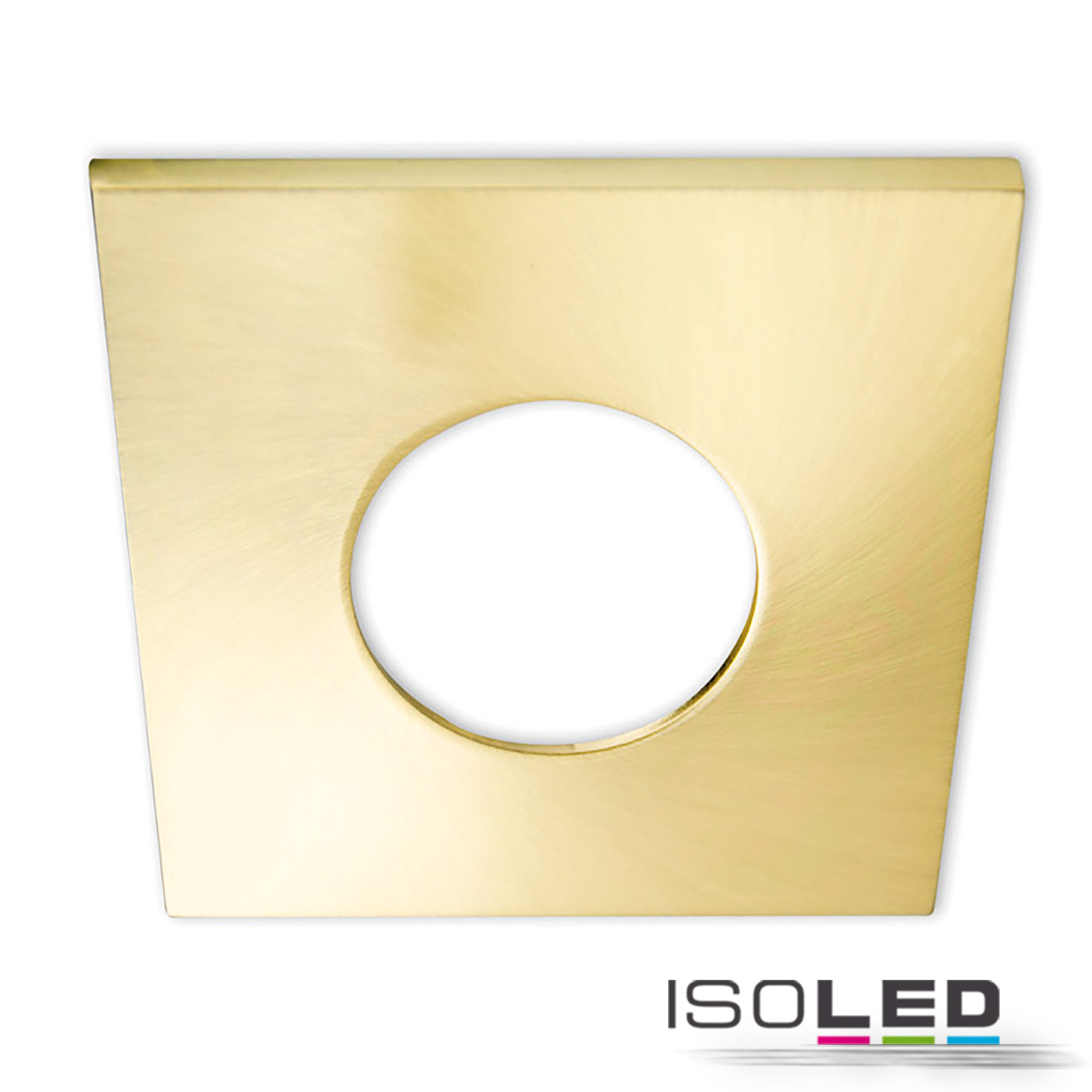 113066 Cover Aluminium eckig gold gebürstet für Einbaustrahler Sys-68