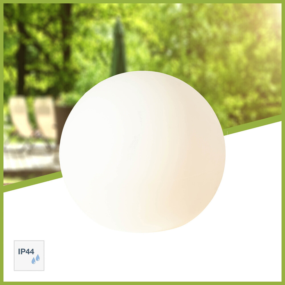 herrliche weißfarbige 60cm-Garten-Lichtkugel von Brilliant