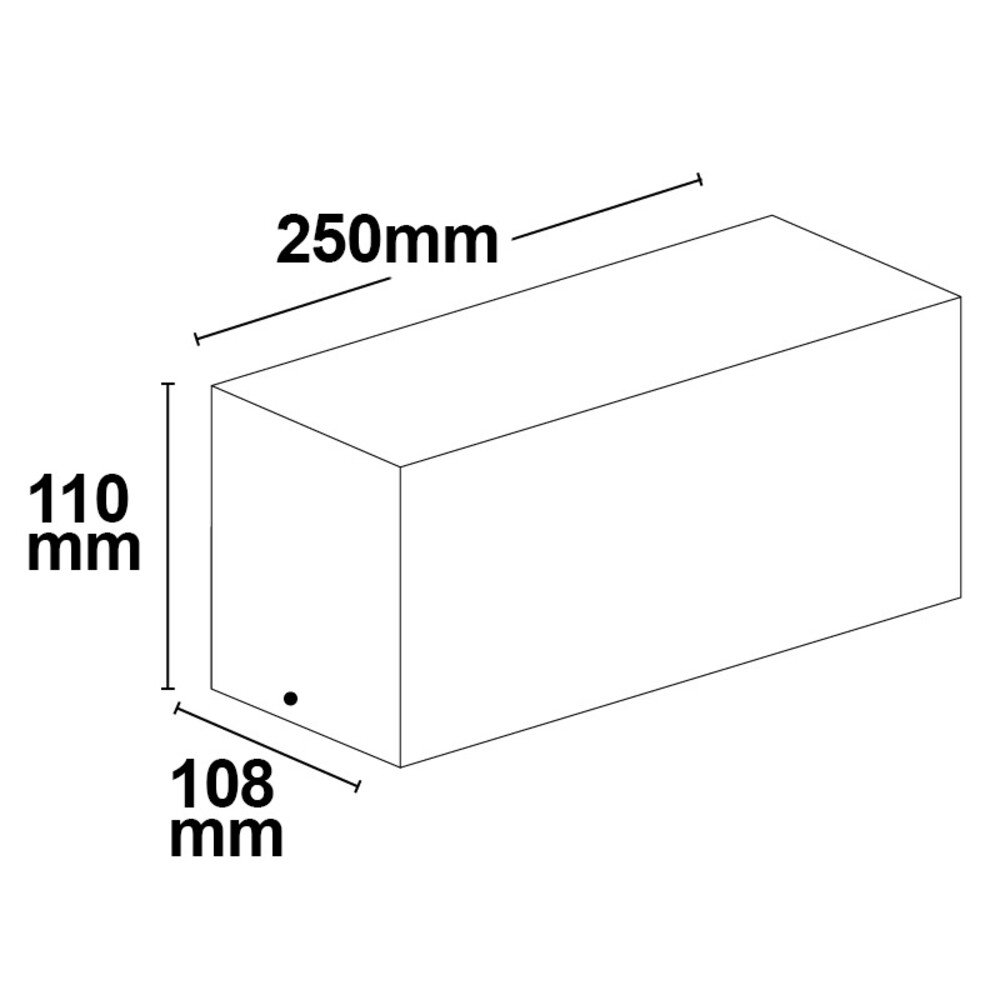 moderne anthrazitfarbene Wandleuchte Box II von Isoled strahlt in IP54 Qualität