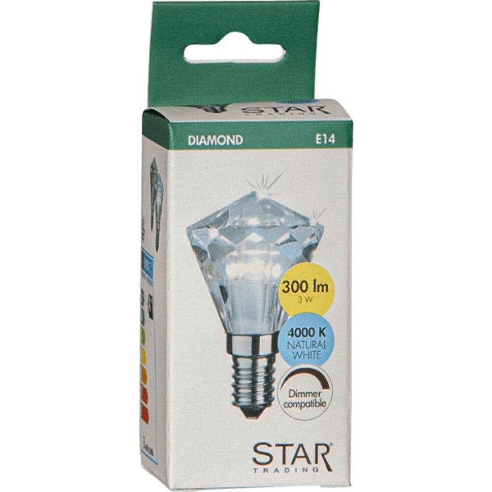 Moderne E14 LED-Leuchtmittel mit Diamantschliff von Star Trading