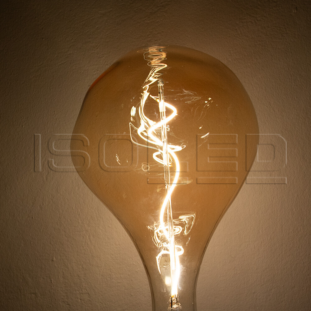 Verträumte Isoled Dekoleuchte mit ultrawarmem Licht in amberfarbenem Glas