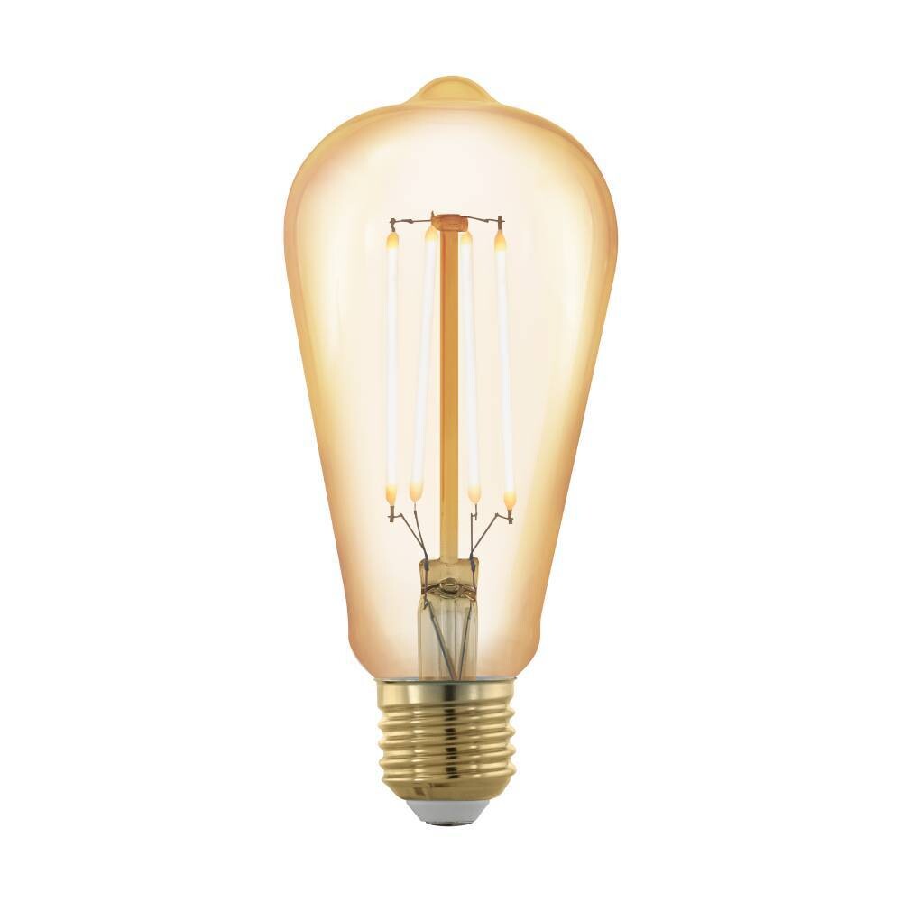 Warmes amberfarbenes Leuchtmittel von EGLO mit eleganter Glasoptik und beeindruckender LED-Leistung