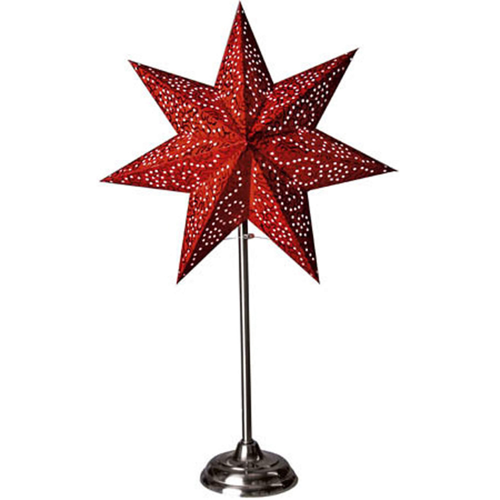 Hübsche rote Stehlampe aus Metall und Papier von Star Trading