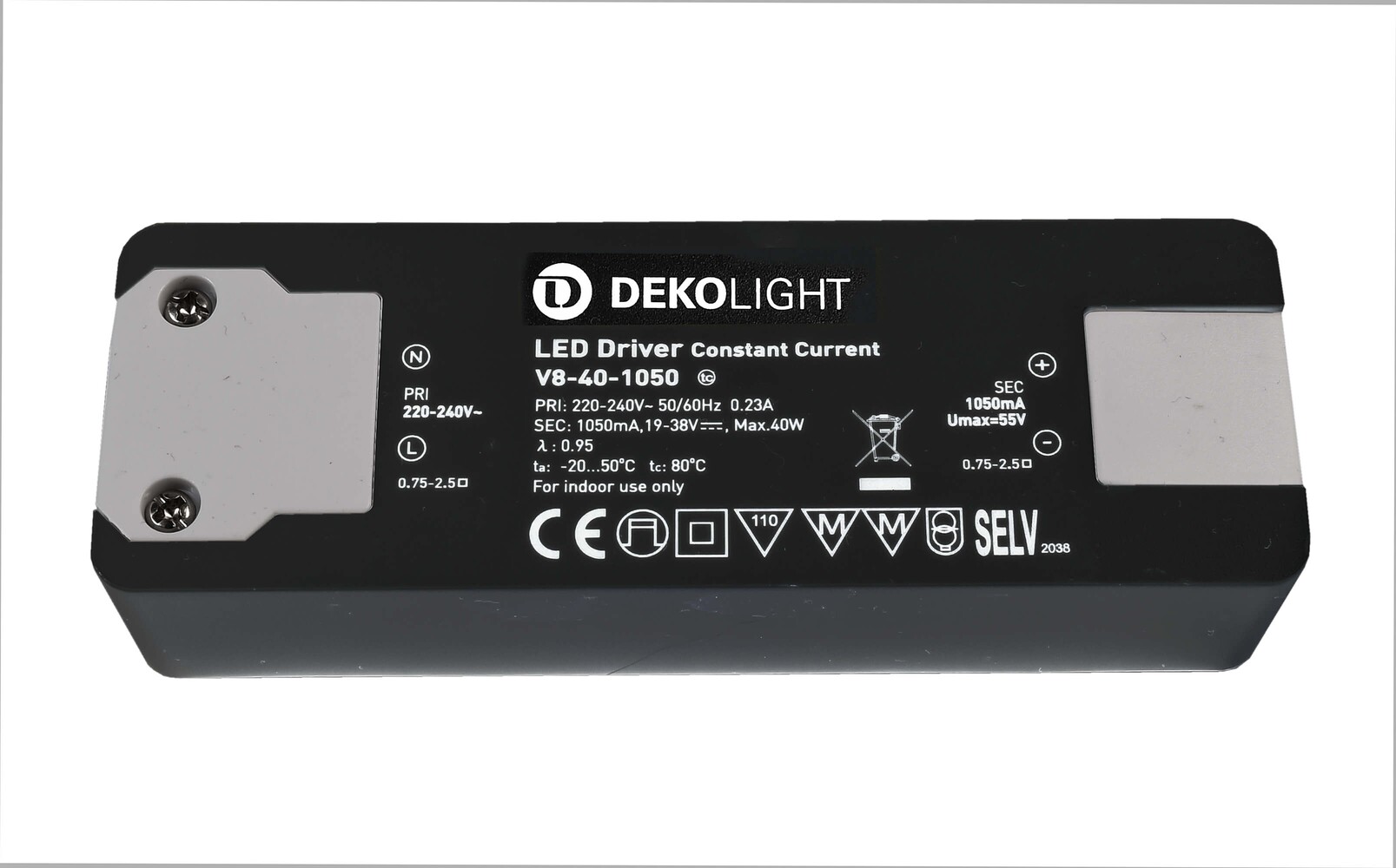Hochwertiges, stromkonstantes LED-Netzteil von der Marke Deko-Light