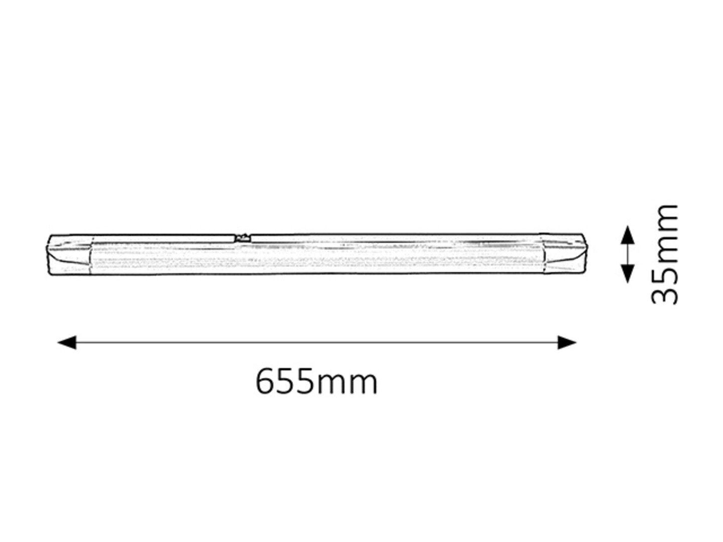 Arbeitsleuchte Band light 2308, G13, 18W, 2700K, 1350lm, Metall, silber, warmweiß, 65,5cm
